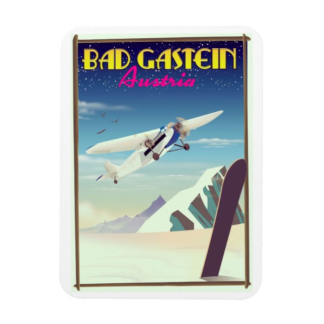 Bad Gastein Austria Snowboarding poster Magnet (Vertical)