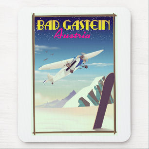 Bad Gastein Austria Snowboarding poster Mouse Pad