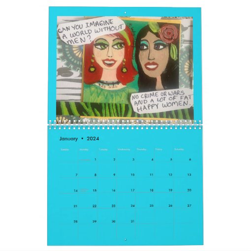 Bad Girl Art calendar Zazzle