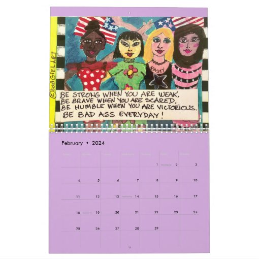 Bad Girl Art calendar Zazzle
