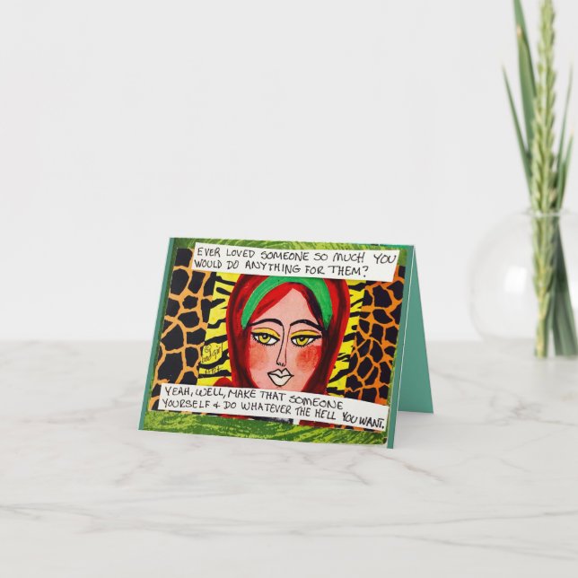 BAD GIRL ART NOTECARD (Front)