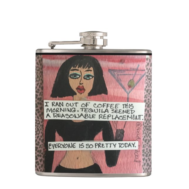 BAD GIRL FLASK-Tequila Flask (Front)