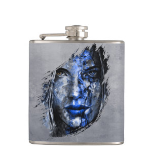 Bad Girl rustic Gray Flask