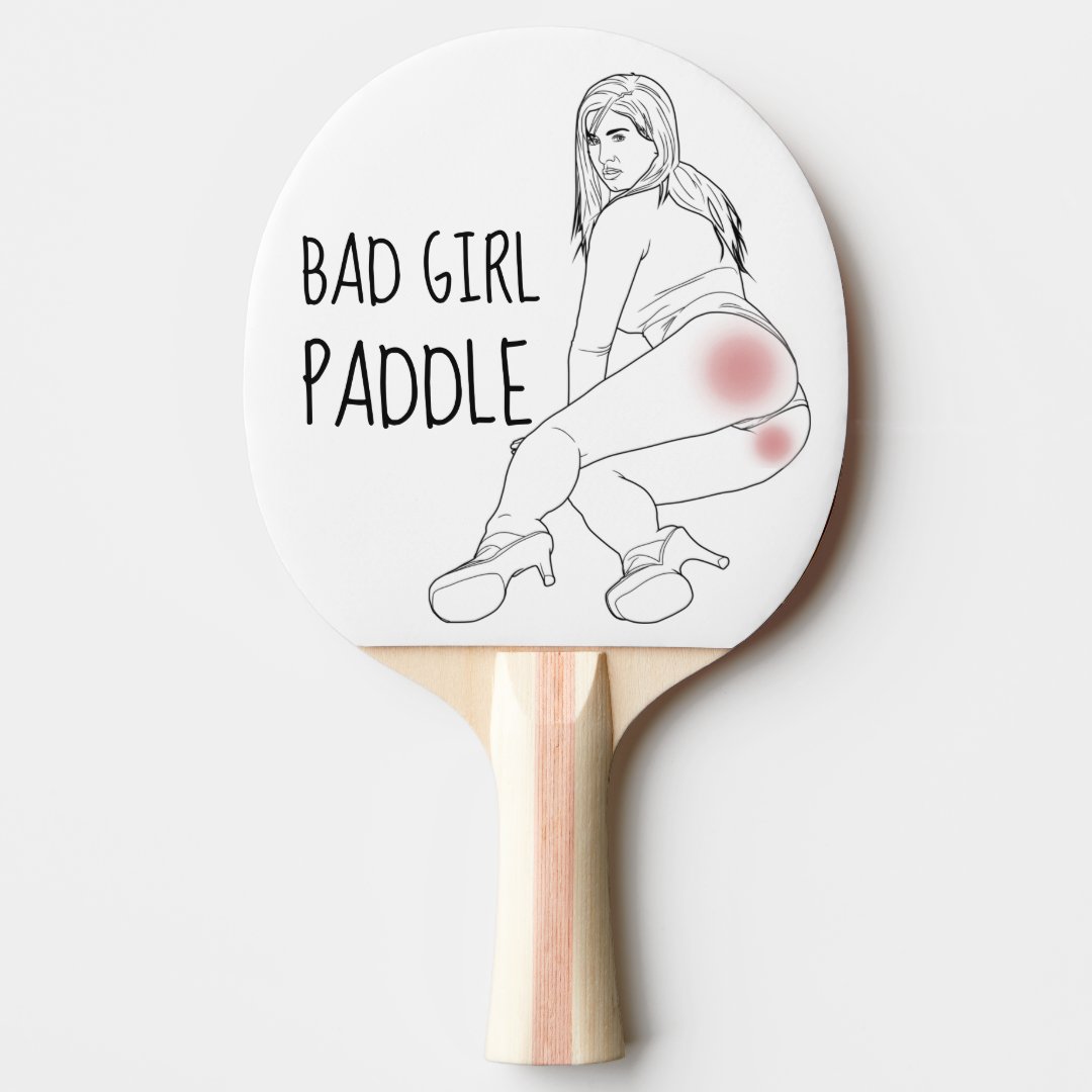 Bad Girl Spanking Art Ping Pong Paddle Zazzle