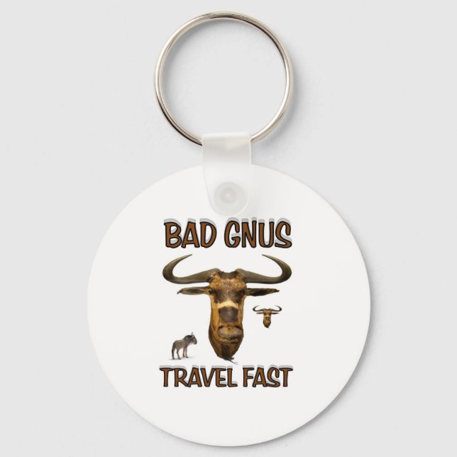 bad gnus keychain (Front)