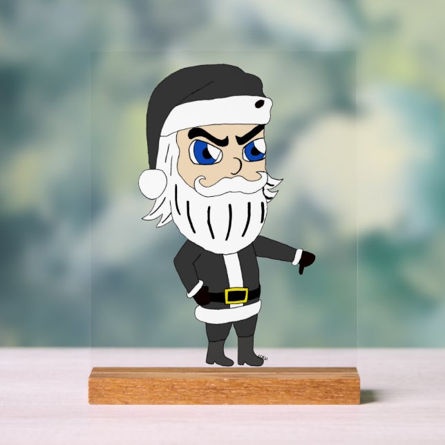 bad guy santa claus acrylic sign (Neutral)
