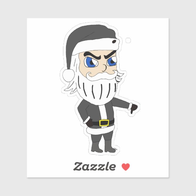 bad guy santa claus    sticker (Sheet)
