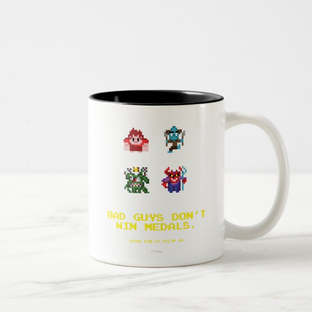 Bad Guys Don't Win Medals Two-Tone Coffee Mug (Right)