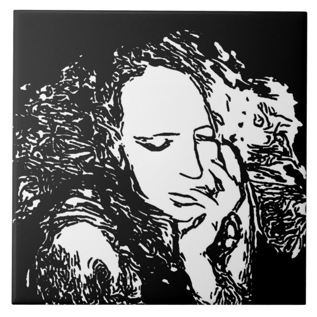 Bad Habit Ceramic Tile (Front)