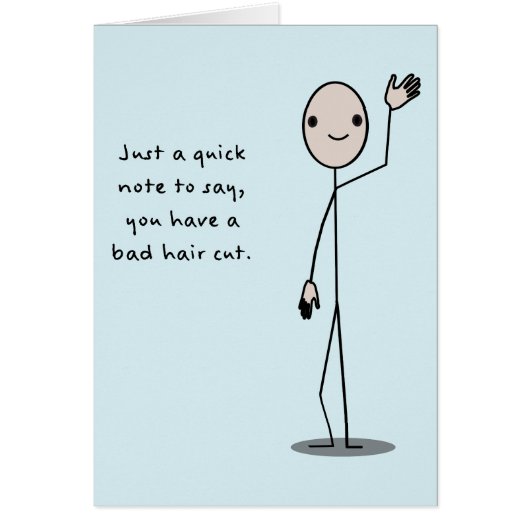 Bad Hair Cut Cards (Front)