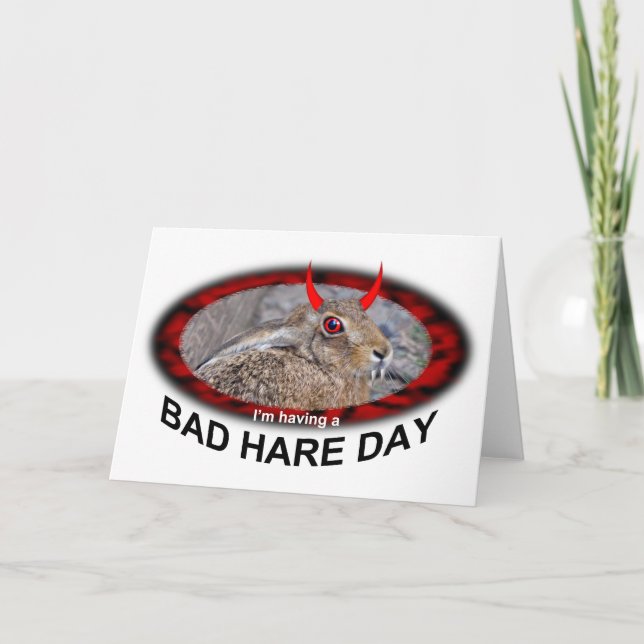 Bad Hare Day Card (Front)