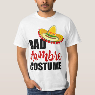Bad Hombre Costume Colorful Sombrero T-Shirt