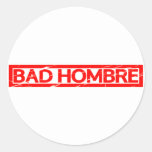 Bad Hombre Stamp Classic Round Sticker