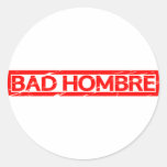 Bad Hombre Stamp Classic Round Sticker
