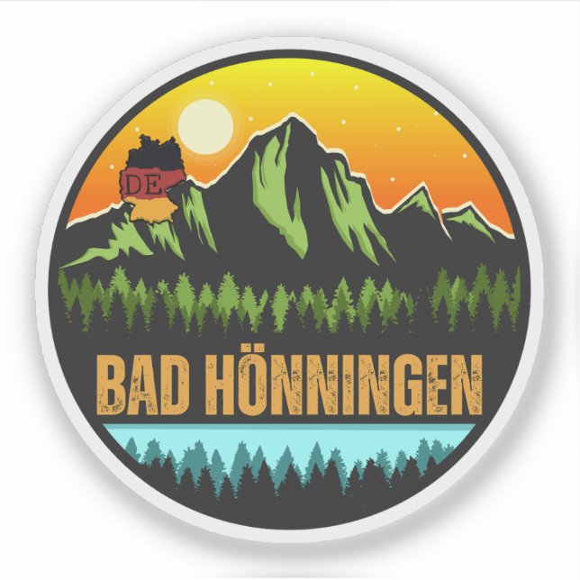 Bad Hönningen, Germany Sticker (Front)