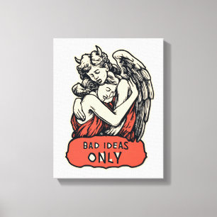 Bad Ideas Only - Vintage Gothic Canvas Print