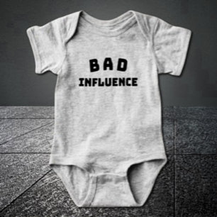 BAD Influence Baby Bodysuit – Bold Typography