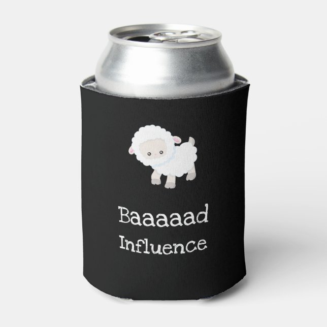 Bad Influence Personalized Cute Lamb Sheep Can Cooler (Can Front)