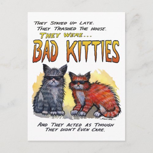 Bad Kitties Postcard