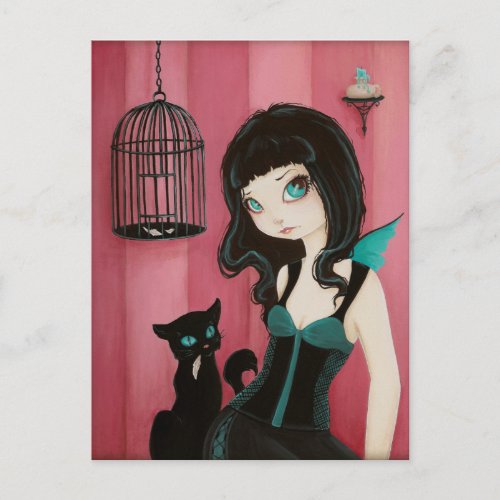 Bad Kitty - Fairy Postcard