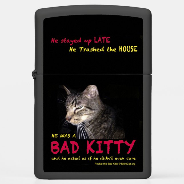 Bad Kitty Zippo Lighter (Front)