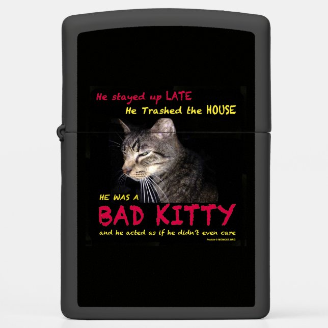 Bad Kitty Zippo Lighter (Front)