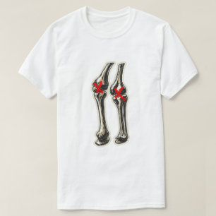 Bad Knees – Funny Skeleton Knee Illustration T-Shirt