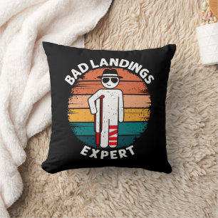 Bad Landing Expert Broken Leg Bone Injury Recovery Throw Pillow