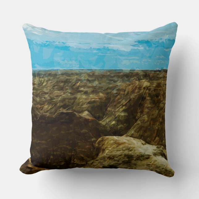 Bad Lands National Park South Dakota Abstract Throw Pillow (Front)