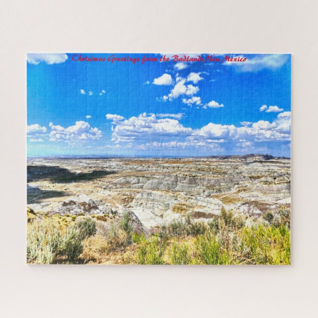 Bad Lands  New Mexico.Christmas Greetings Jigsaw Puzzle (Horizontal)