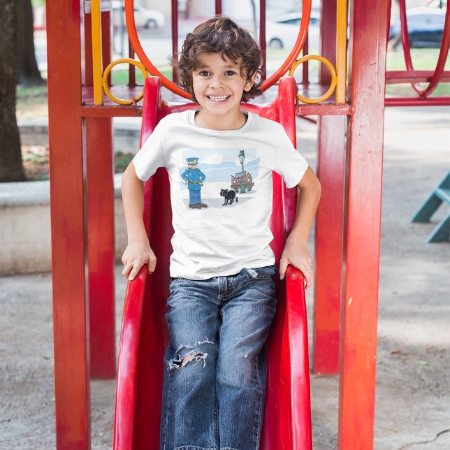 Bad Luck Black Cat Policeman and Accident T-Shirt (Creator Uploaded)