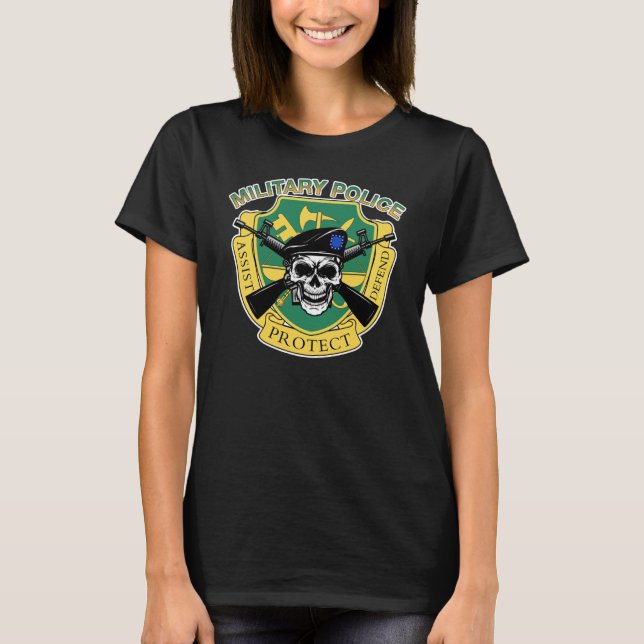 Bad Military Police Skull T-Shirt (Front)