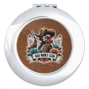 Bad Mom's Club Mothers Day Mommy Birthday Fun Mama Compact Mirror