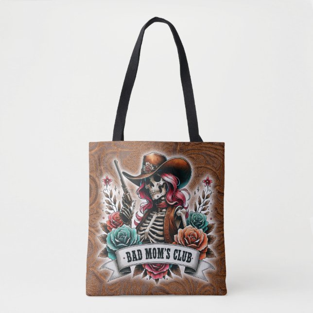 Bad Mom's Club Mothers Day Mommy Birthday Fun Mama Tote Bag (Front)