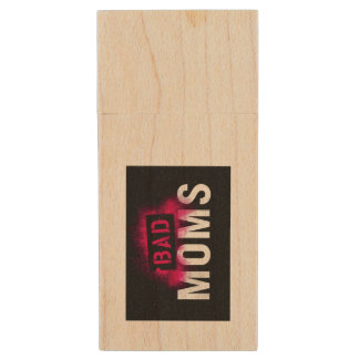 BAD MOMS Wood Flash Drive