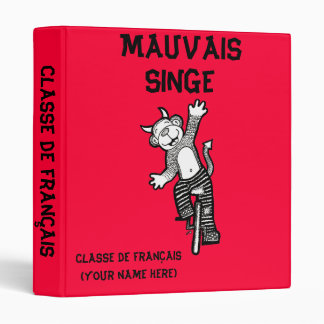 Bad Monkey French Class Binder Portfolio