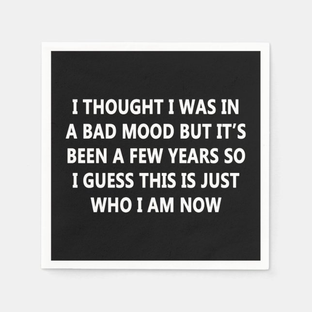 Bad Mood Napkins (Front)