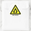 Bad Mood Warning Sign Sticker | Zazzle