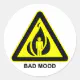 Bad Mood Warning Sign Sticker | Zazzle