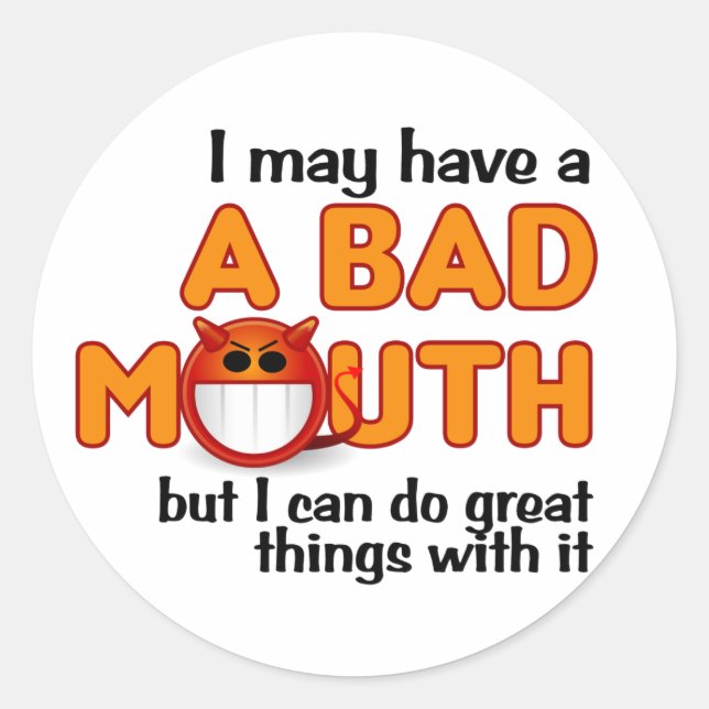 Bad Mouth stickers (Front)