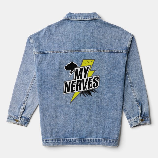 Bad Nerves: Stay Strong Denim Jacket (Back)