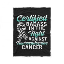 Bad Neuroendocrine Cancer Awareness Net Zebra Ribb Fleece Blanket