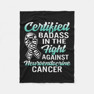 Bad Neuroendocrine Cancer Awareness Net Zebra Ribb Fleece Blanket