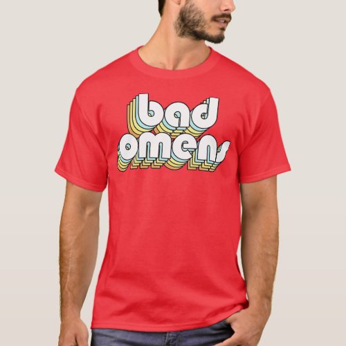 Bad Omens Retro Rainbow Typography Faded Style T_Shirt