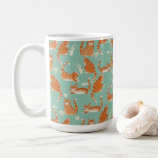 Bad Orange Tabby Cats Knocking Stuff Over