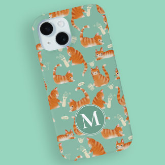 Bad Orange Tabby Cats Knocking Stuff Over Pattern