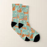 Bad Orange Tabby Cats Knocking Stuff Over Socks