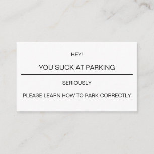 Bad Park Job Card