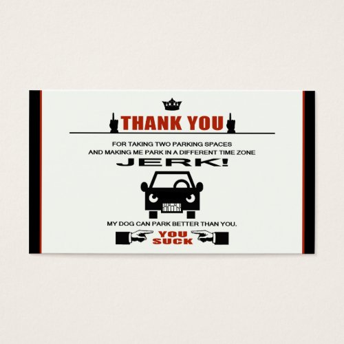 Bad Parking Business Cards