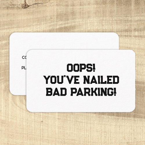 Bad Parking Business Card